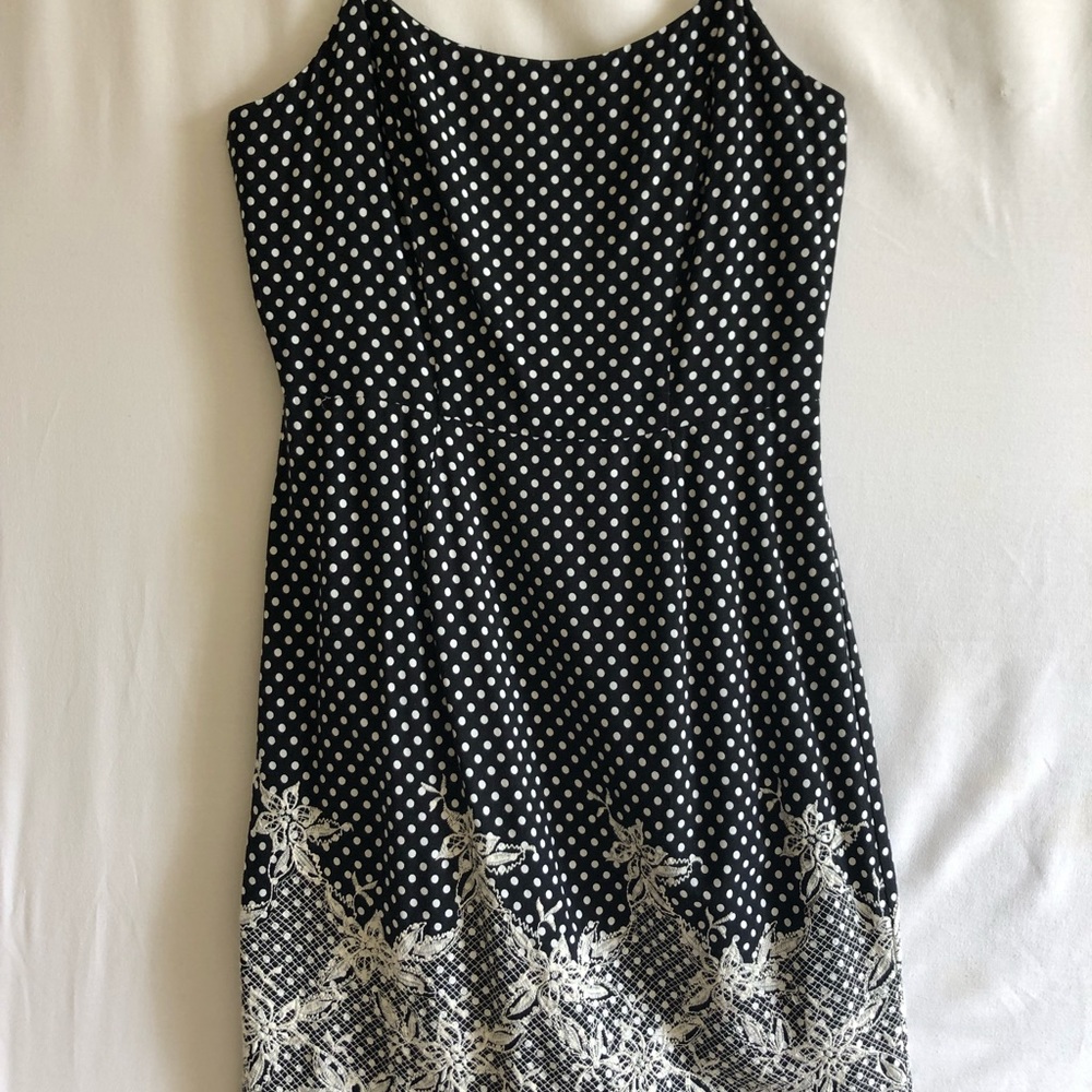 Black & White Polka Dot Dress Size 10- Eva Mendez